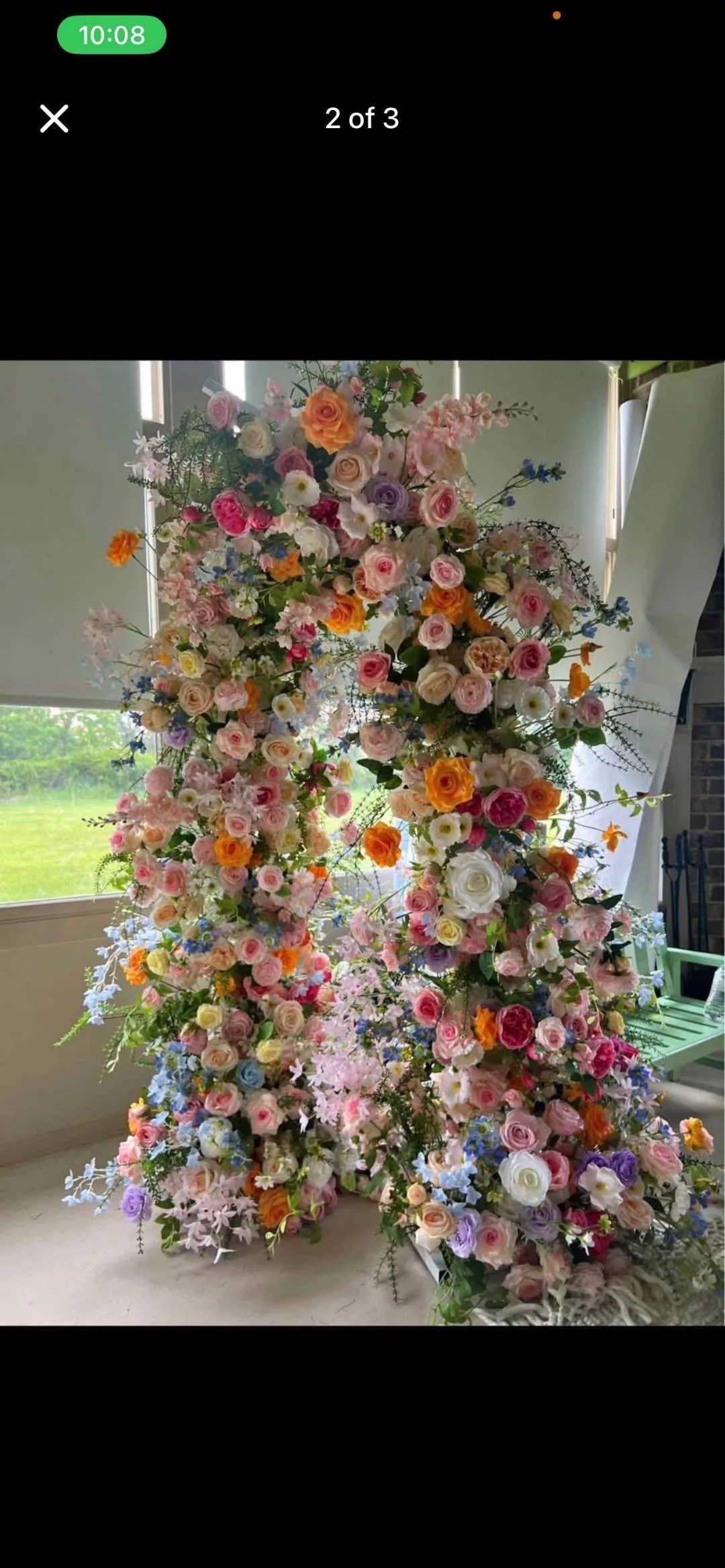 Full wildflower meadow floral arch rental in Oklahoma City for weddings and events